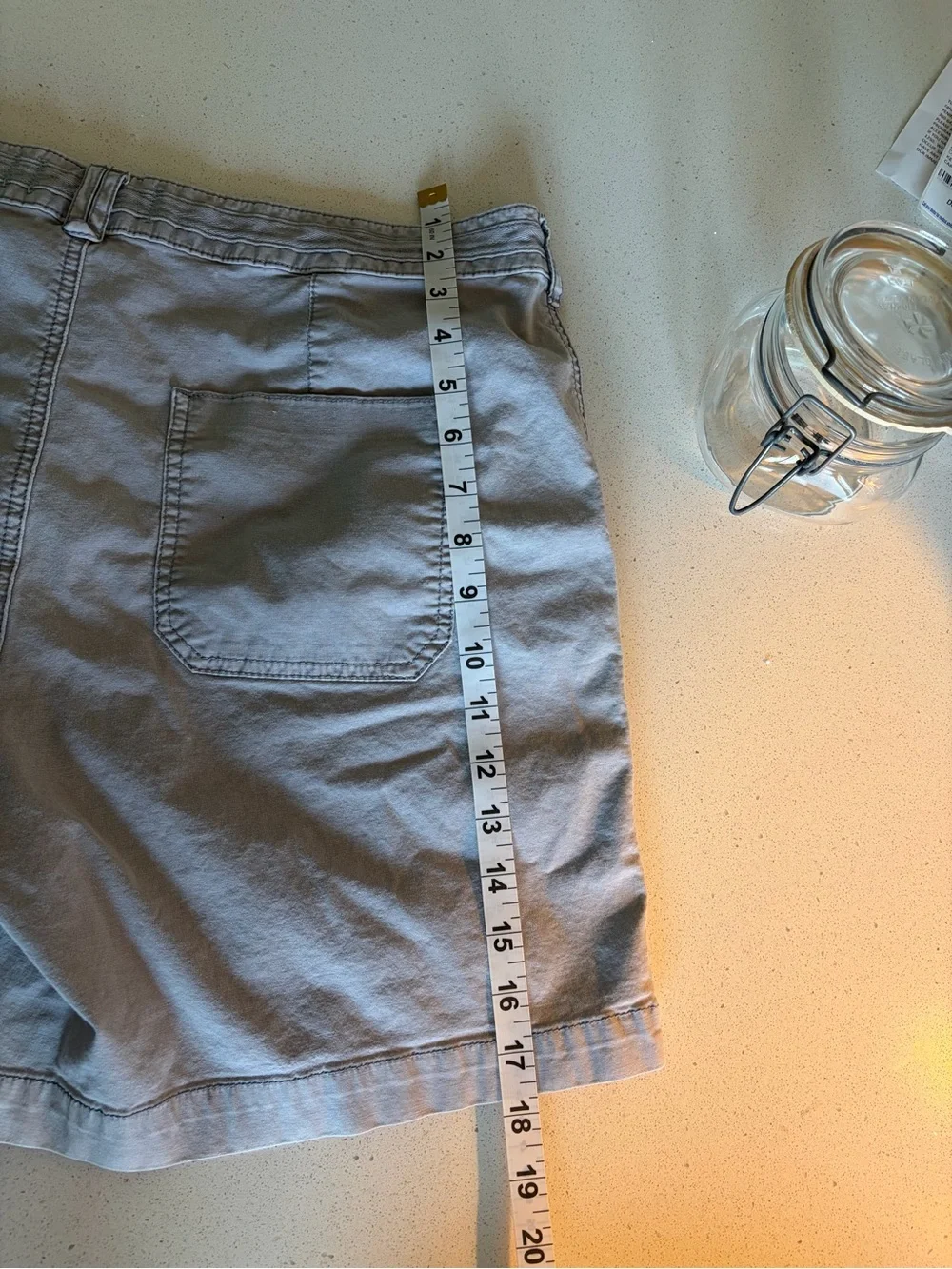Women’s Light Gray Cargo Shorts with Utility Pockets